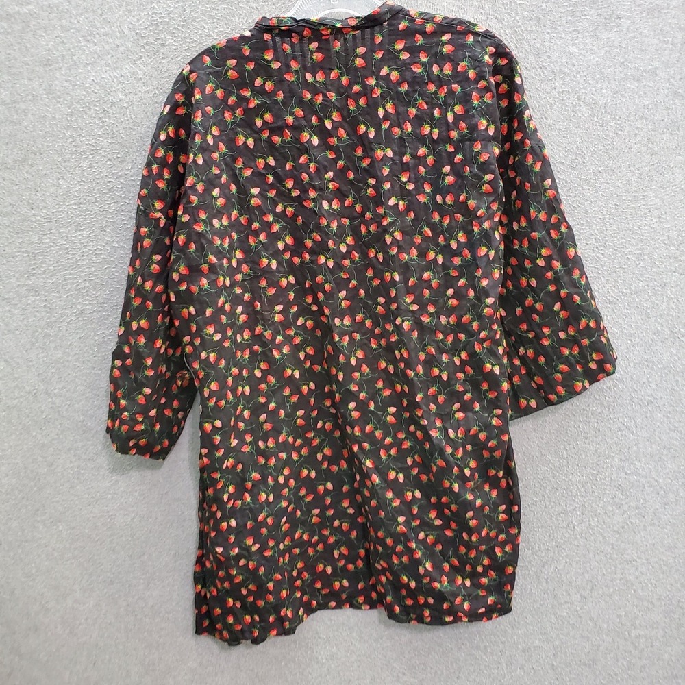 Victorias Secret Women Sleepwear XS Red Strawberry All Over Cardigan Open Front - Picture 7 of 8